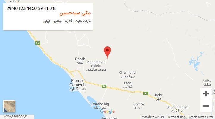 روستای بنکی سیدحسین بر روی نقشه
