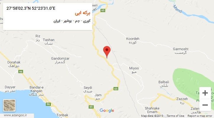 روستای برکه ابی بر روی نقشه