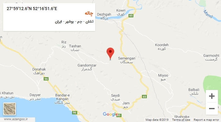 روستای چاله بر روی نقشه