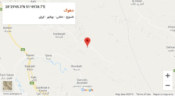روستای دهوک بر روی نقشه