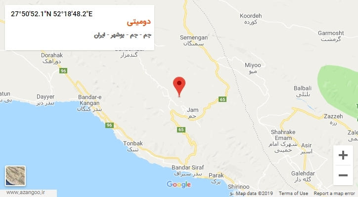 روستای دومیتی بر روی نقشه