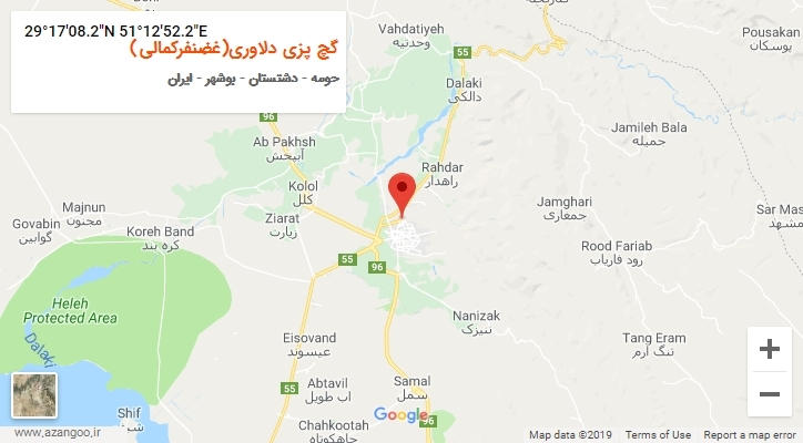 روستای گچ پزی دلاوری(غضنفرکمالی) بر روی نقشه