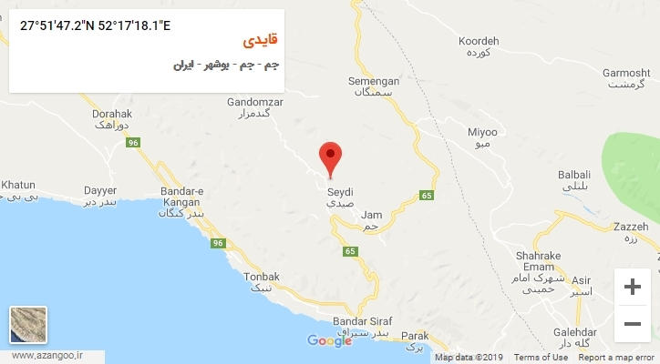روستای قایدی بر روی نقشه
