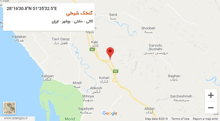 روستای گنخک شیخی بر روی نقشه