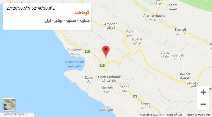 روستای گوداخند بر روی نقشه