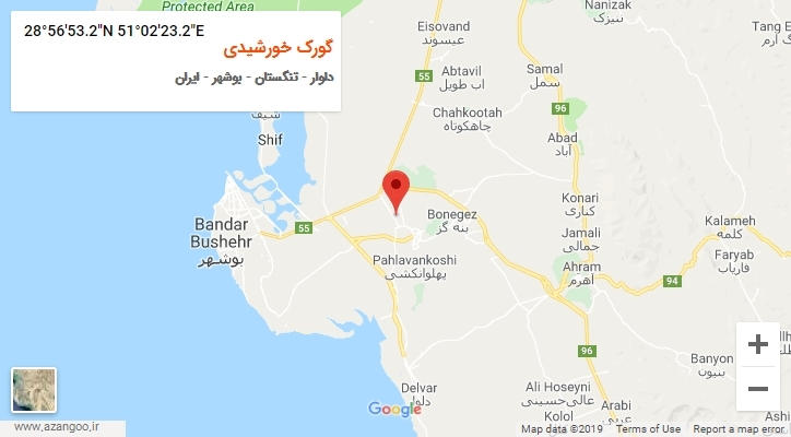 روستای گورک خورشیدی بر روی نقشه