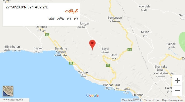 روستای گیرقلات بر روی نقشه