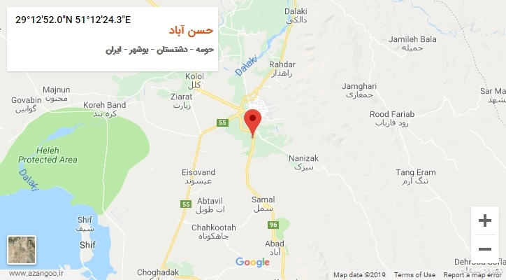 روستای حسن آباد بر روی نقشه