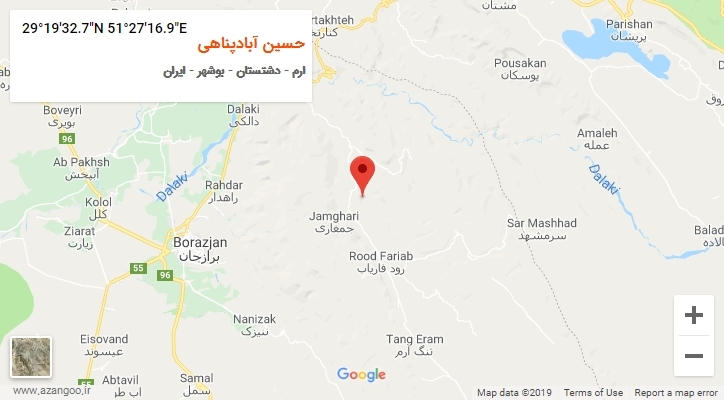 روستای حسین آبادپناهی بر روی نقشه