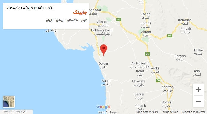 روستای جایینگ بر روی نقشه