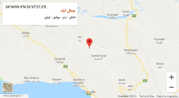روستای جمال آباد بر روی نقشه