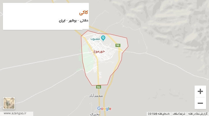 دهستان کاکی بر روی نقشه