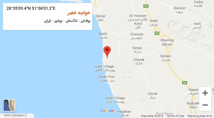 روستای خواجه خضر بر روی نقشه