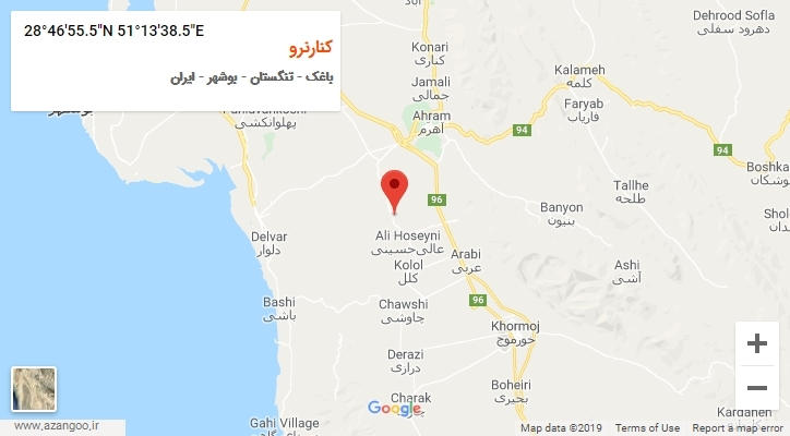 روستای کنارنرو بر روی نقشه
