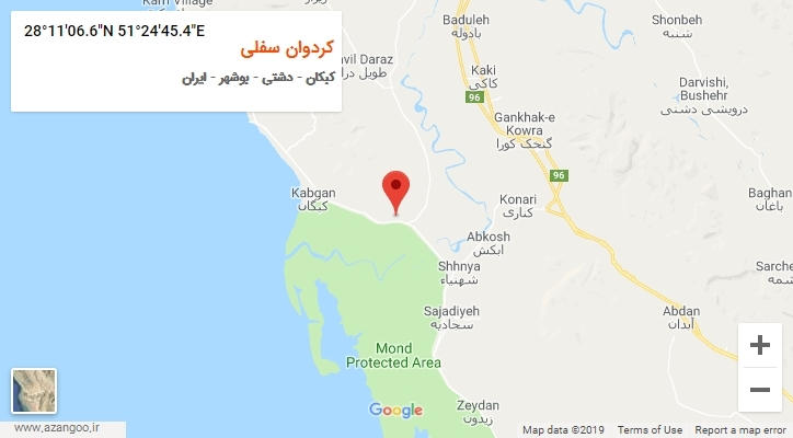 روستای کردوان سفلی بر روی نقشه