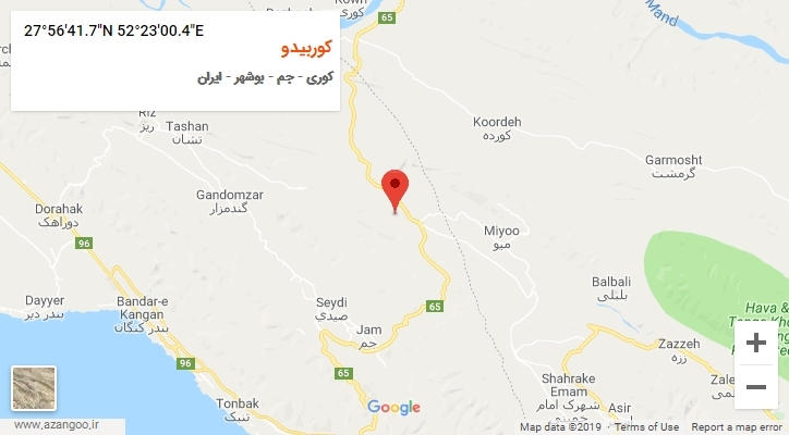 روستای کوربیدو بر روی نقشه
