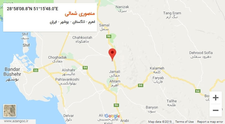 روستای منصوری شمالی بر روی نقشه