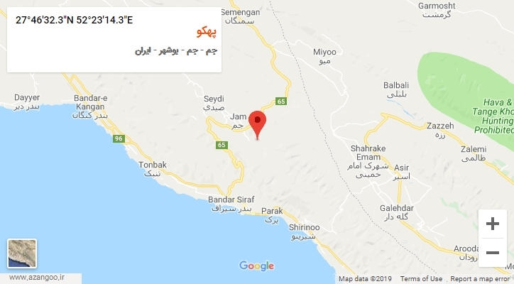 روستای پهکو بر روی نقشه