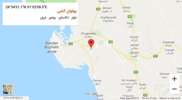 روستای پهلوان کشی بر روی نقشه