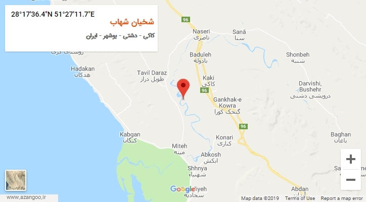 روستای شخیان شهاب بر روی نقشه