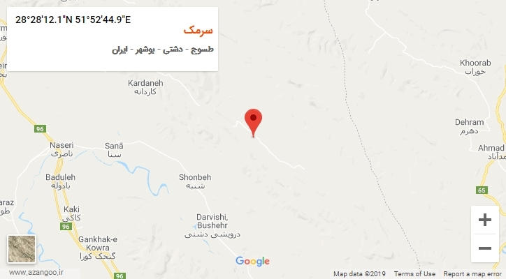 روستای سرمک بر روی نقشه