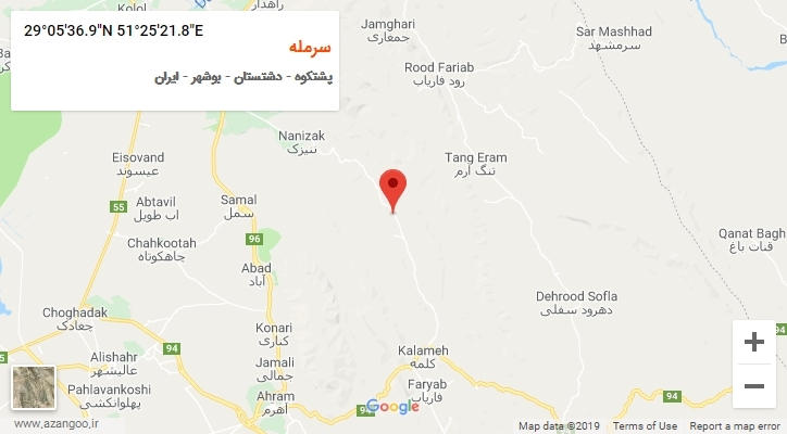 روستای سرمله بر روی نقشه