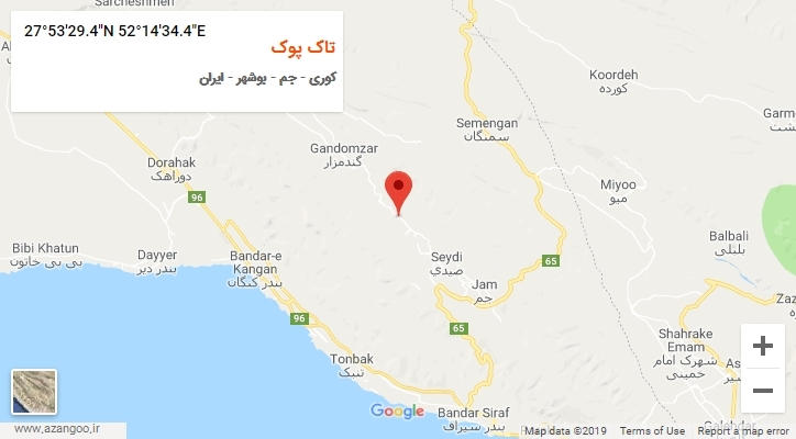 روستای تاک پوک بر روی نقشه