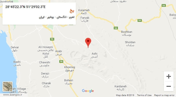 روستای یخ بر روی نقشه