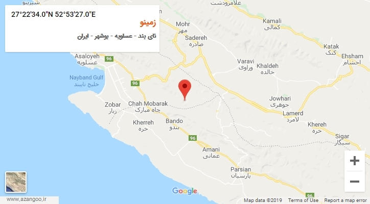 روستای زمینو بر روی نقشه