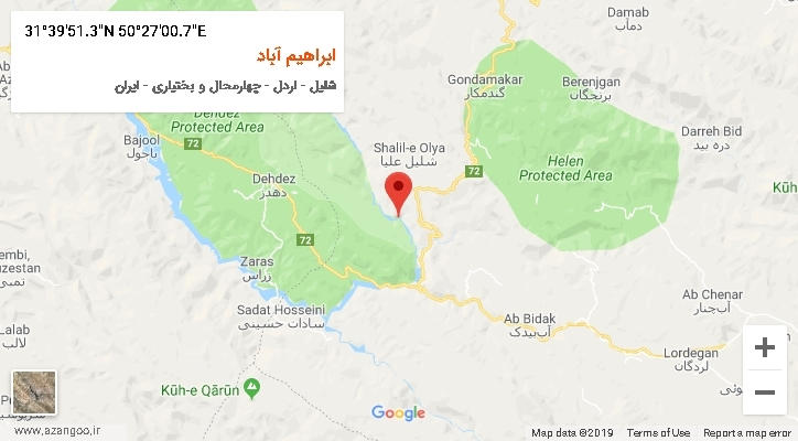 روستای ابراهیم آباد بر روی نقشه