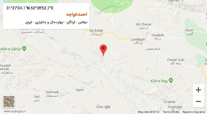 روستای احمدخواجه بر روی نقشه