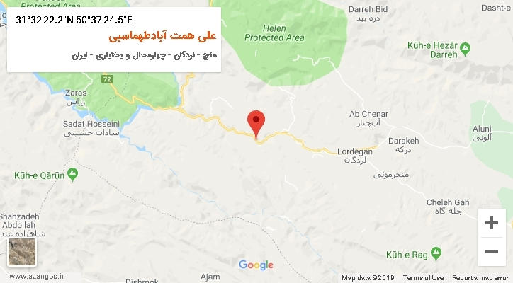 روستای علی همت آبادطهماسبی بر روی نقشه