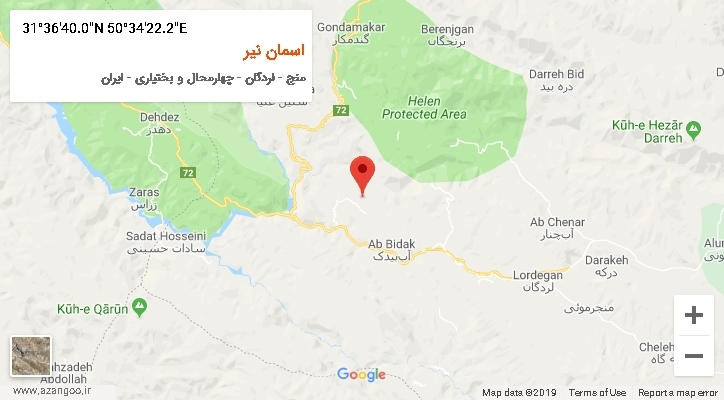 روستای اسمان نیر بر روی نقشه
