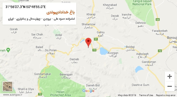 روستای باغ خدادادپیوندی بر روی نقشه