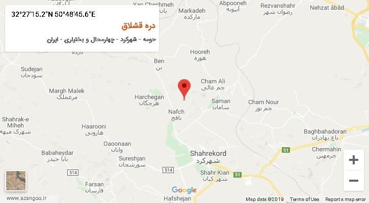 روستای دره قشلاق بر روی نقشه
