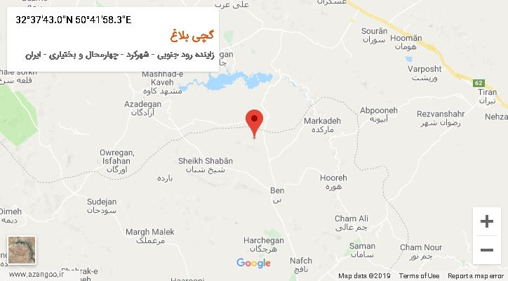 روستای گچی بلاغ بر روی نقشه
