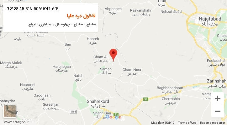 روستای قاخول دره علیا بر روی نقشه