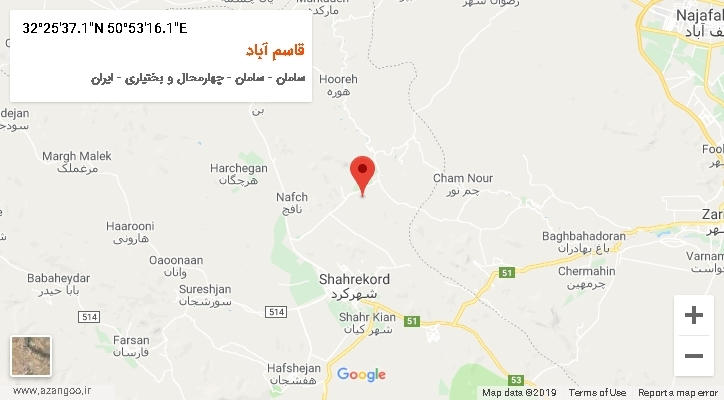 روستای قاسم آباد بر روی نقشه