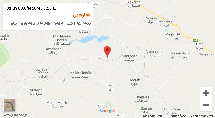 روستای قطارقویی بر روی نقشه