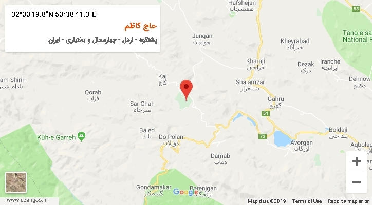 روستای حاج کاظم بر روی نقشه