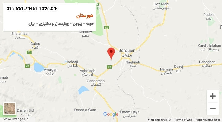 روستای هورستان بر روی نقشه