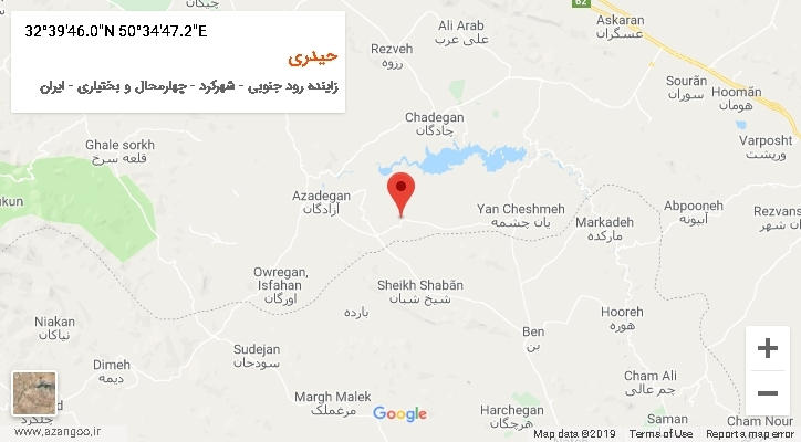 روستای حیدری بر روی نقشه