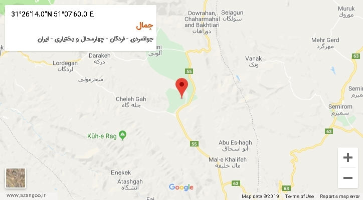 روستای جمال بر روی نقشه