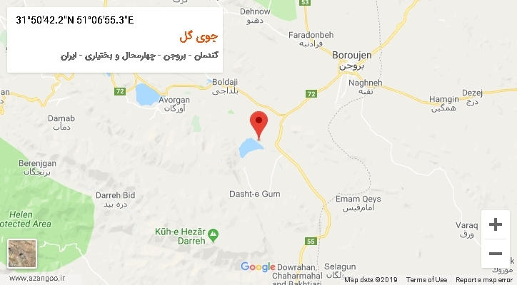 روستای جوی گل بر روی نقشه