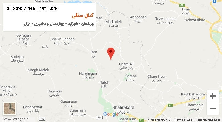 روستای کمال سفلی بر روی نقشه