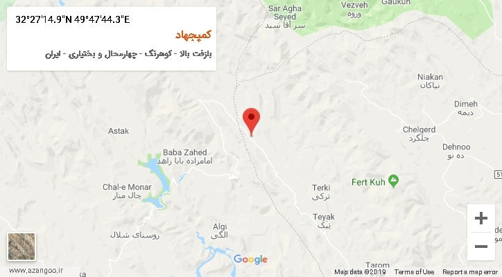 روستای کمپجهاد بر روی نقشه