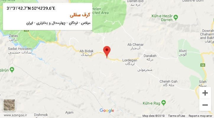 روستای کرف سفلی بر روی نقشه
