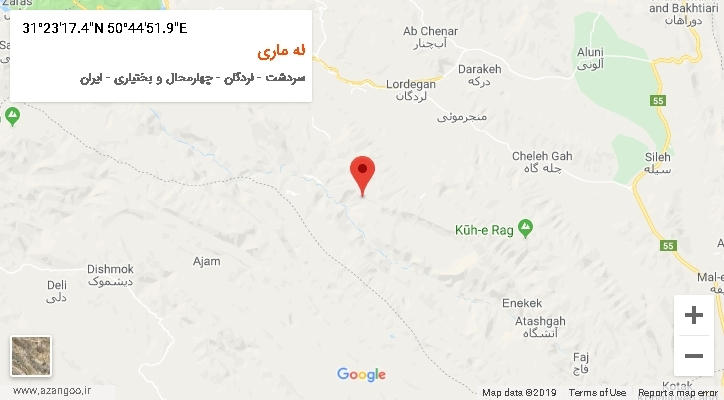 روستای له ماری بر روی نقشه