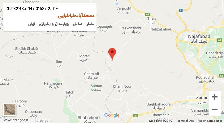 روستای محمدآبادطباطبایی بر روی نقشه