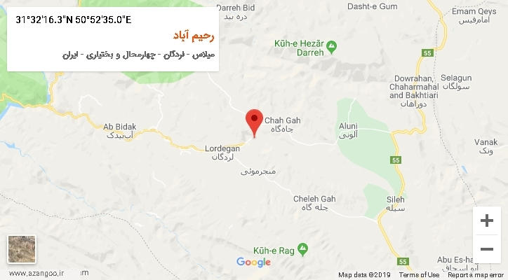 روستای رحیم آباد بر روی نقشه